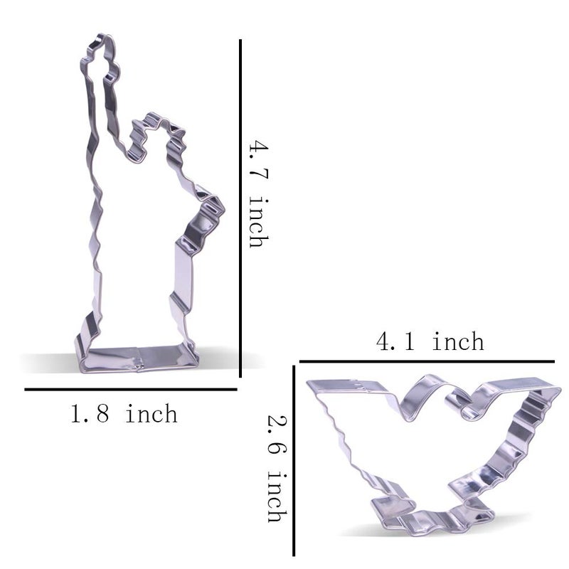 Keewah 4th of July Cookie Cutter Set - 8 Piece - Stainless Steel - Image 3